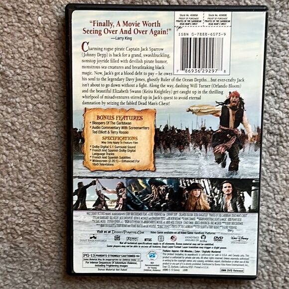 “Pirates of the Caribbean 2 Dead Man’s Chest” DVD - Picture 2 of 5